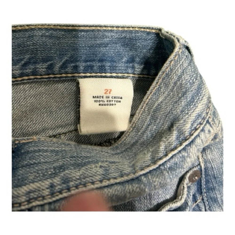 Sister moon Jeans, Blue Distressed Mini Skirt - Picture 6 of 9